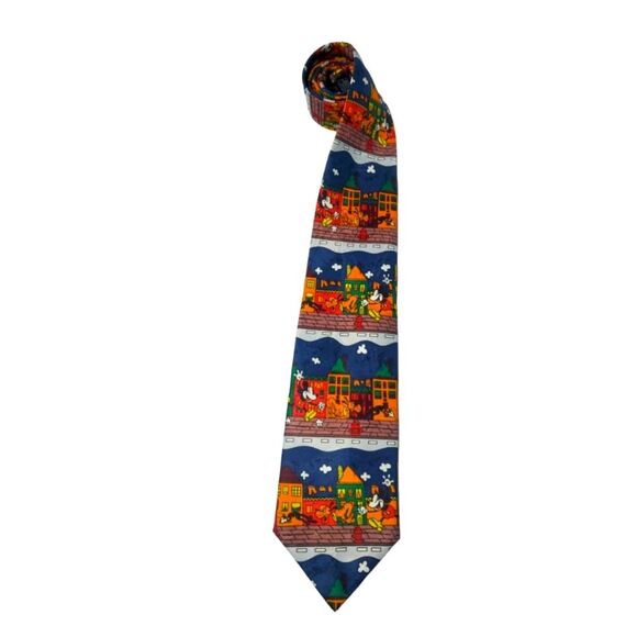 Disney Mickey Unlimited Balacine Inc the Tie Works Mickey and Pluto Necktie - Picture 2 of 7